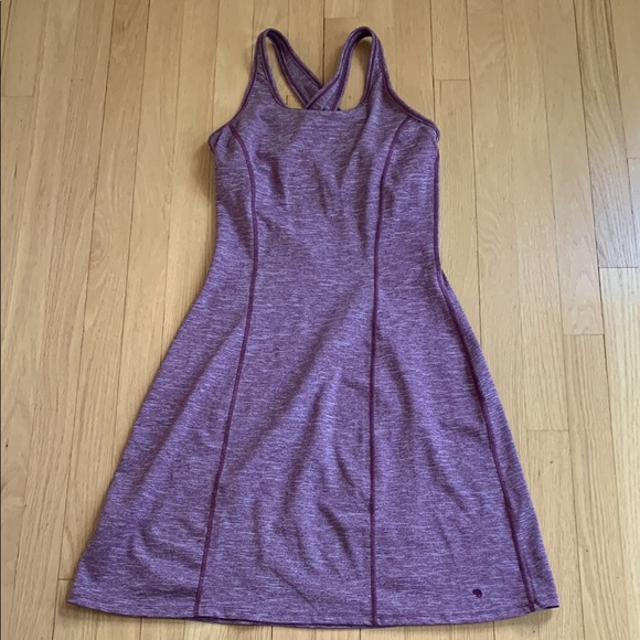 Mountain Hardwear Stretch Criss-Cross Tank Dress With Shelf Bra Purple Small - Picture 1 of 11